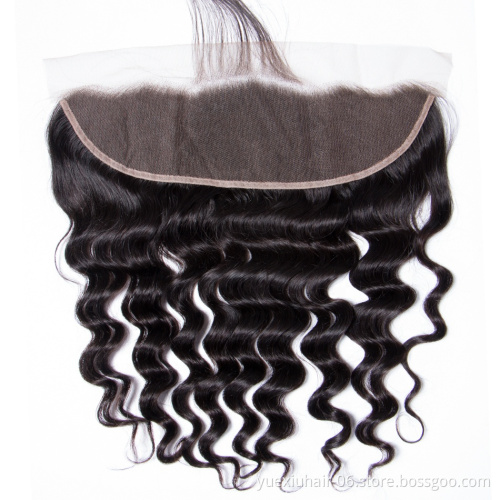 CELIE Cuticle Aligned Raw Cambodian Frontal Best Quality Light Brown 13x4 Loose Deep Wave Curly Frontal Hairs
